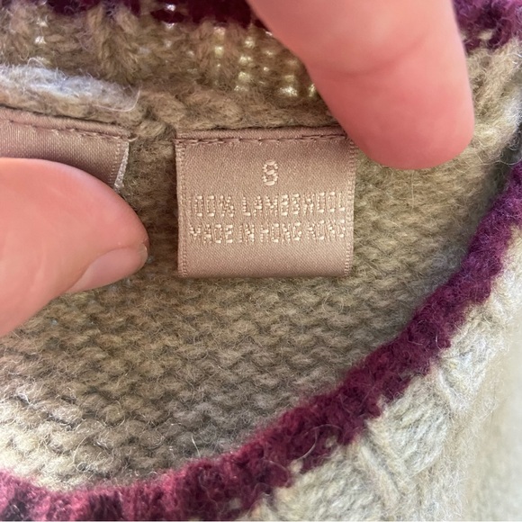 Nordstrom Long Sleeve Lambswool 90s Style Fall Button Up Cardigan Women’s Small - Picture 11 of 11